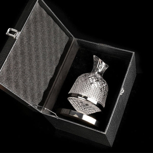 Crystal-cut Rotating Decanter