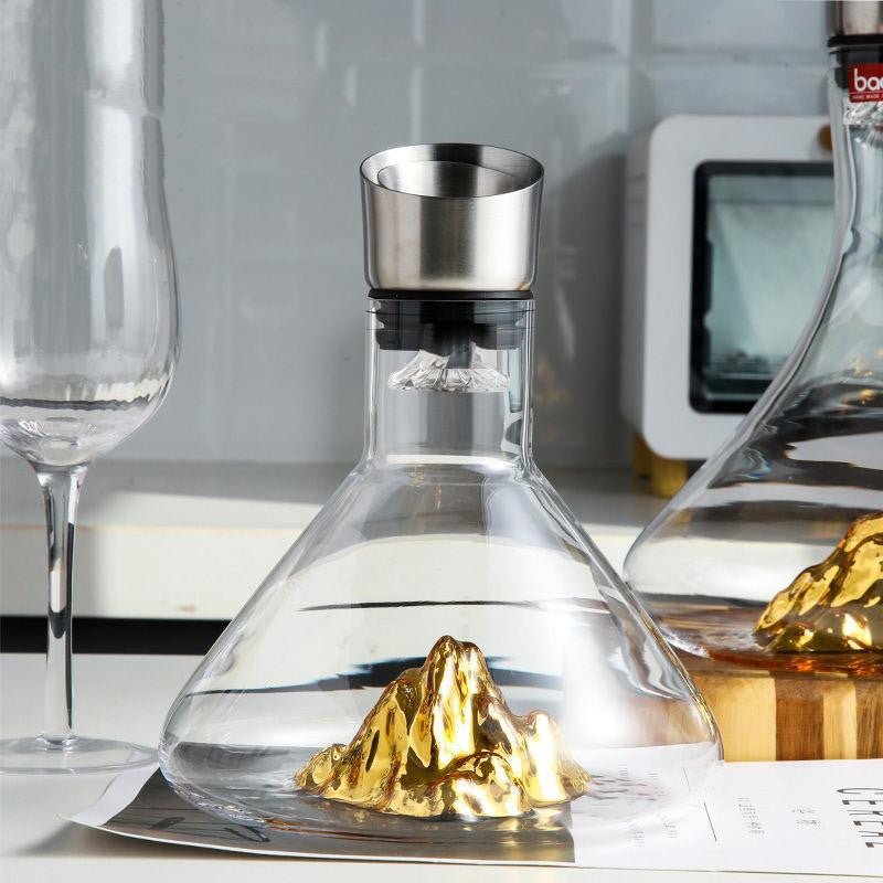 Electric Gold Plated Waterfall Decanter